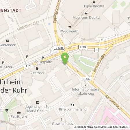 Standortübersicht der Tankstelle innogy eMobility Solutions GmbH in 45468 Mülheim an der Ruhr