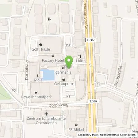 Standortübersicht der Tankstelle Germania Parkhaus GmbH & Co. KG in 48159 Münster