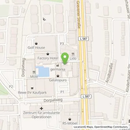 Standortübersicht der Tankstelle Germania Parkhaus GmbH & Co. KG in 48159 Münster