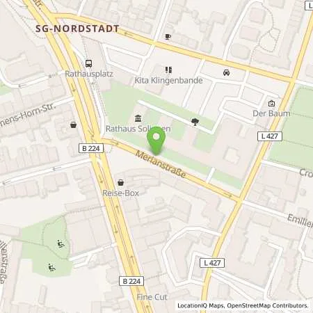 Standortübersicht der Tankstelle Stadtwerke Solingen GmbH in 42651 Solingen