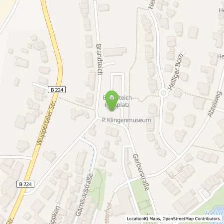 Standortübersicht der Tankstelle Stadtwerke Solingen GmbH in 42653 Solingen