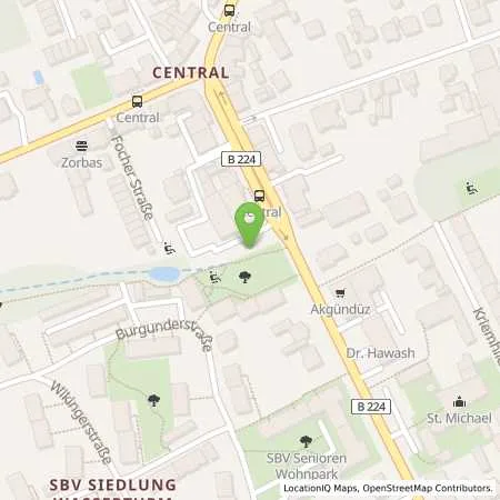 Standortübersicht der Tankstelle Stadtwerke Solingen GmbH in 42653 Solingen