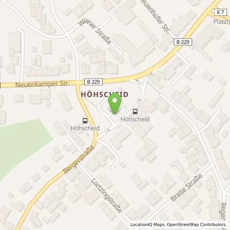 Standortübersicht der Tankstelle Stadtwerke Solingen GmbH in 42657 Solingen