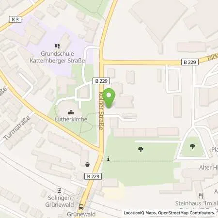 Standortübersicht der Tankstelle Stadtwerke Solingen GmbH in 42657 Solingen