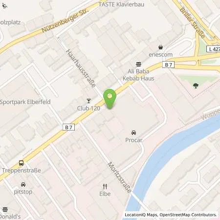 Standortübersicht der Tankstelle Procar Automobile GmbH in 42117 Wuppertal