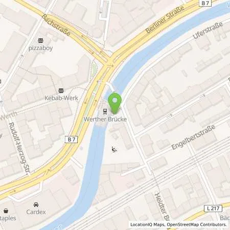 Standortübersicht der Tankstelle WSW Energie & Wasser AG in 42275 Wuppertal