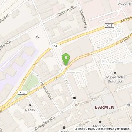 Standortübersicht der Tankstelle WSW Energie & Wasser AG in 42281 Wuppertal