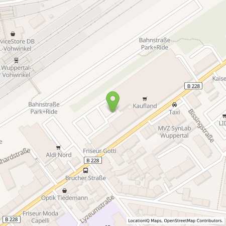 Standortübersicht der Strom (Elektro) Tankstelle: Kaufland Dienstleistung GmbH & Co. KG in 42329, Wuppertal