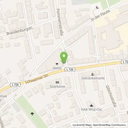 Standortübersicht der Tankstelle WSW Energie & Wasser AG in 42389 Wuppertal