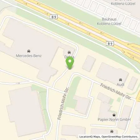 Standortübersicht der Tankstelle Mercedes-Benz AG in 56070 Koblenz