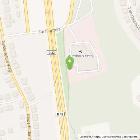 Standortübersicht der Tankstelle Energieversorgung Mittelrhein AG in 56076 Koblenz