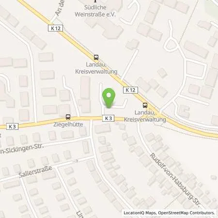 Standortübersicht der Tankstelle EnergieSüdwest AG in 76829 Landau