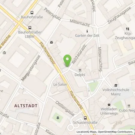 Standortübersicht der Tankstelle Mainzer Stadtwerke AG in 55116 Mainz