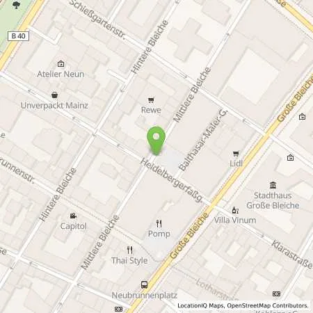 Standortübersicht der Tankstelle Mainzer Stadtwerke AG in 55116 Mainz
