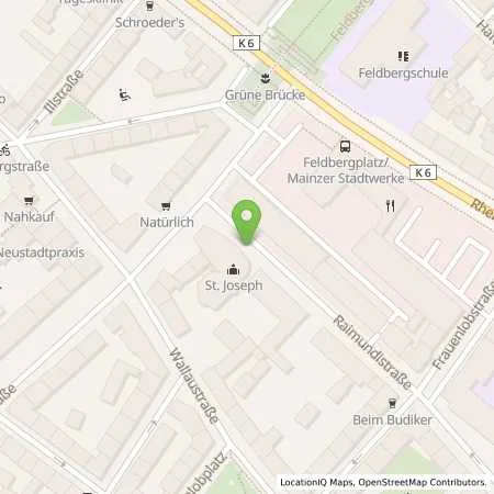 Standortübersicht der Tankstelle Mainzer Stadtwerke AG in 55118 Mainz