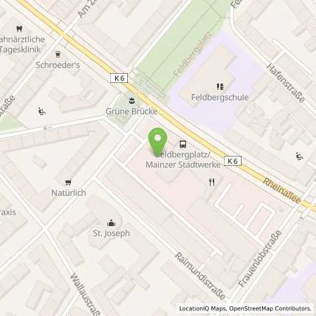 Standortübersicht der Tankstelle Mainzer Stadtwerke AG in 55118 Mainz