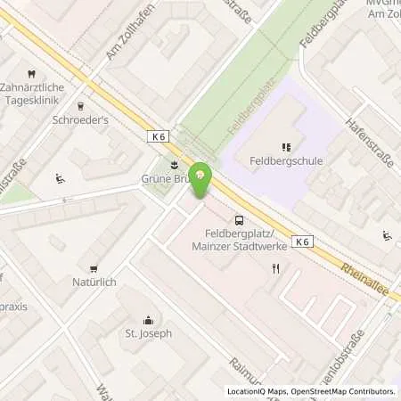 Standortübersicht der Tankstelle Mainzer Stadtwerke AG in 55118 Mainz