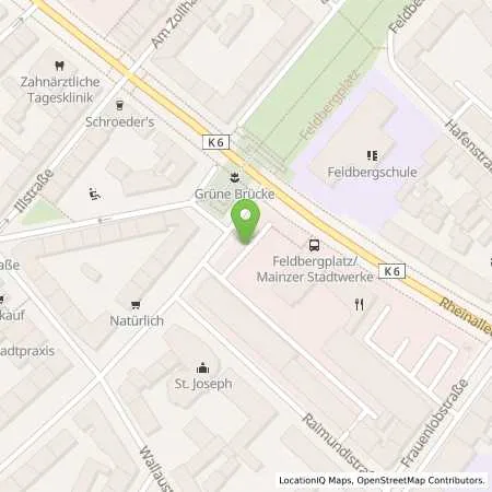 Standortübersicht der Tankstelle Mainzer Stadtwerke AG in 55118 Mainz