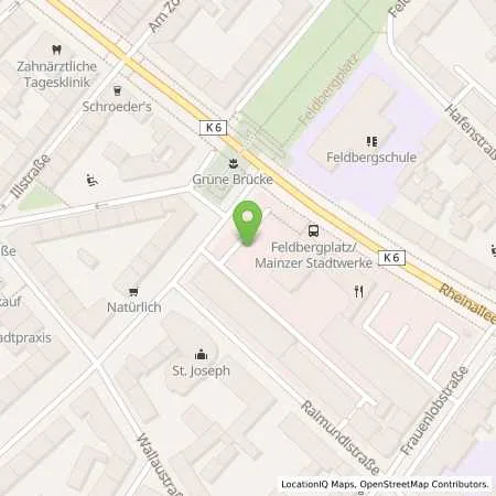 Standortübersicht der Tankstelle Mainzer Stadtwerke AG in 55118 Mainz