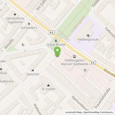 Standortübersicht der Tankstelle Mainzer Stadtwerke AG in 55118 Mainz