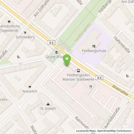 Standortübersicht der Tankstelle Mainzer Stadtwerke AG in 55118 Mainz