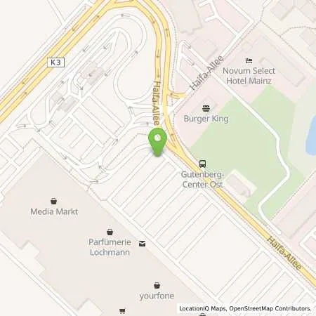 Standortübersicht der Tankstelle Allego GmbH in 55128 Mainz