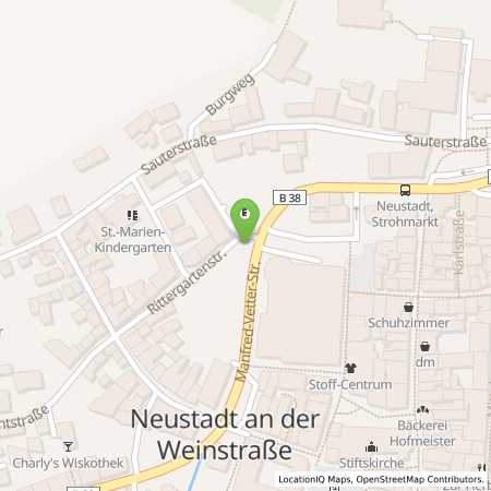 Standortübersicht der Strom (Elektro) Tankstelle: Stadtwerke Neustadt an der Weinstraße GmbH in 67433, Neustadt