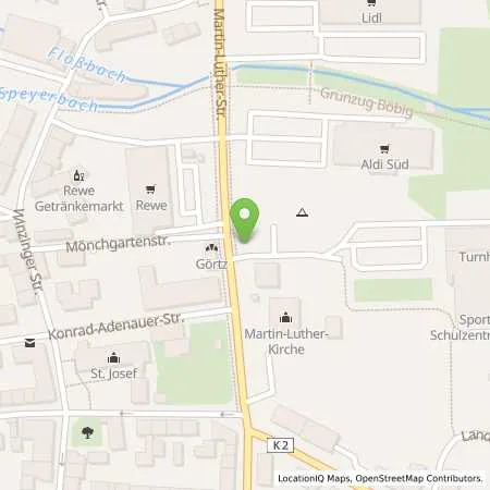 Standortübersicht der Tankstelle Stadtwerke Neustadt an der Weinstraße GmbH in 67433 Neustadt