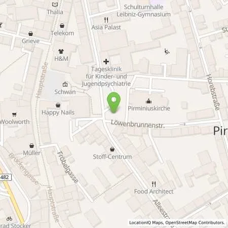 Standortübersicht der Tankstelle Stadtwerke Pirmasens Versorgungs GmbH in 66953 Pirmasens