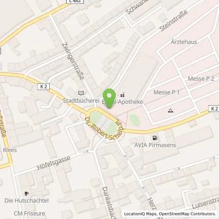 Standortübersicht der Tankstelle Stadtwerke Pirmasens Versorgungs GmbH in 66953 Pirmasens