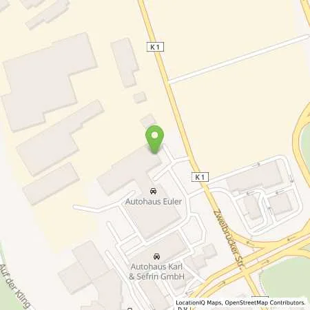 Standortübersicht der Tankstelle Autohaus Euler Pirmasens GmbH in 66954 Pirmasens