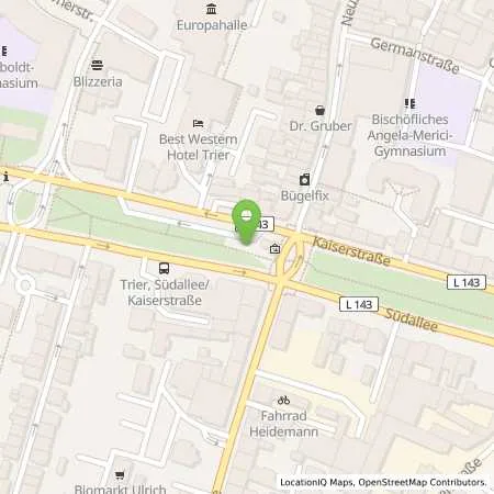 Standortübersicht der Tankstelle SWT Parken GmbH in 54290 Trier