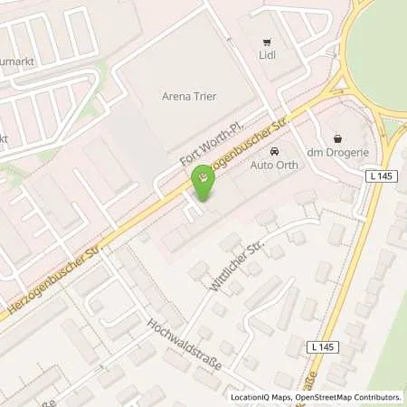 Standortübersicht der Tankstelle Henning Orth Automobile GmbH &Co. kg in 54292 Trier