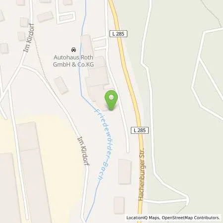 Standortübersicht der Tankstelle Autohaus Roth GmbH & Co.KG in 57567 Daaden