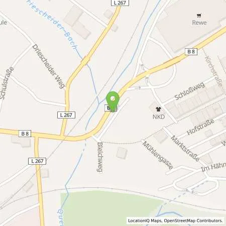 Standortübersicht der Tankstelle Stadt Altenkirchen in 57610 Altenkirchen