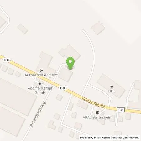 Standortübersicht der Tankstelle Altenkirchener Autozentrale Sturm GmbH in 57612 Altenkirchen