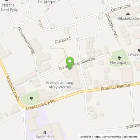 Standortübersicht der Tankstelle e-rp GmbH in 55232 Alzey