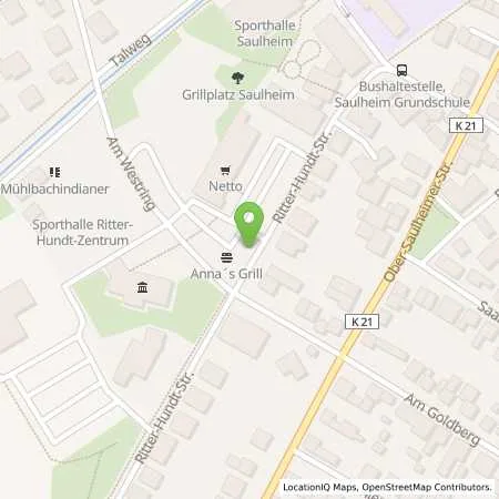 Standortübersicht der Tankstelle Energie- und Servicebetrieb Wörrstadt (AöR) in 55291 Saulheim