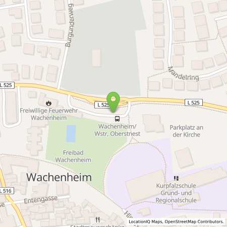 Standortübersicht der Strom (Elektro) Tankstelle: Stadt Wachenheim -Eigenbetrieb Stadtwerke- in 67157, Wachenheim