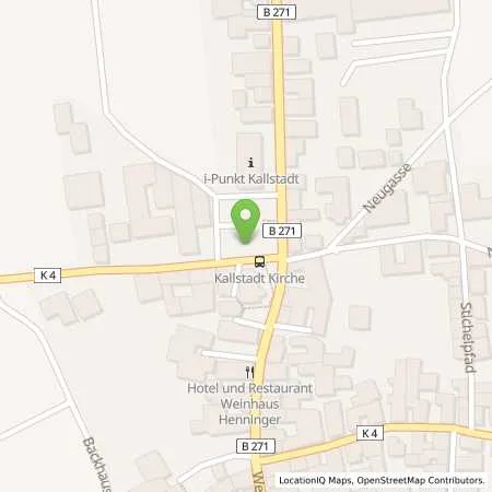 Standortübersicht der Tankstelle Pfalzwerke AG in 67169 Kallstadt