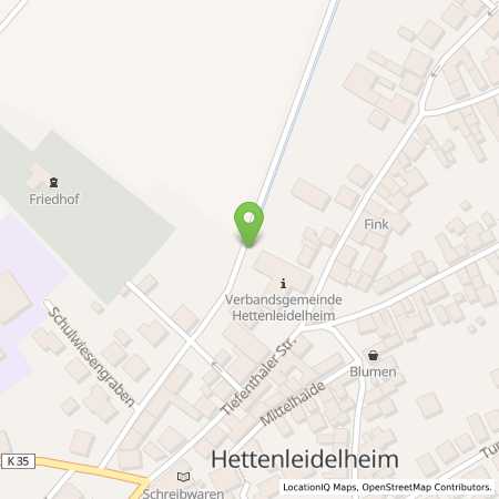 Standortübersicht der Strom (Elektro) Tankstelle: Verbandsgemeindewerke Leiningerland, Wasserversorgung in 67310, Hettenleidelheim
