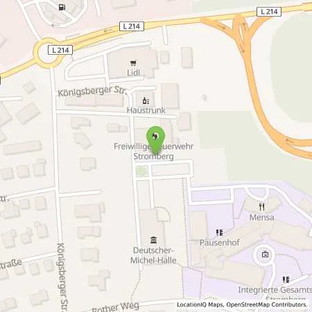 Standortübersicht der Tankstelle innogy SE in 55442 Stromberg