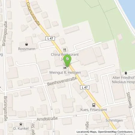 Standortübersicht der Tankstelle innogy eMobility Solutions GmbH in 54470 Bernkastel-Kues