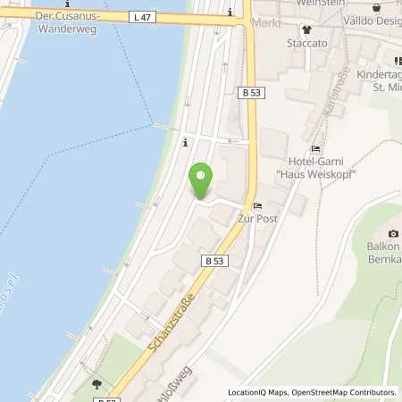 Standortübersicht der Tankstelle innogy eMobility Solutions GmbH in 54470 Bernkastel-Kues