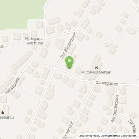 Standortübersicht der Tankstelle Walter Metzen GmbH & Co KG in 54472 Monzelfeld