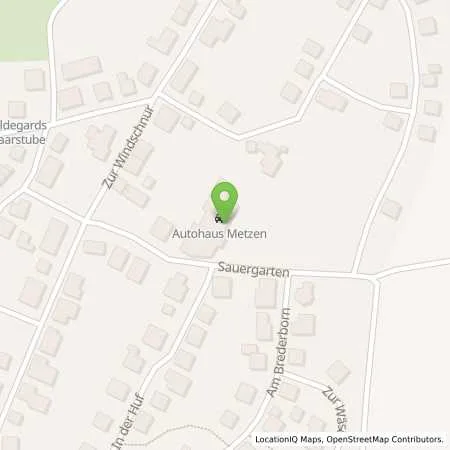 Standortübersicht der Tankstelle Walter Metzen GmbH & Co KG in 54472 Monzelfeld