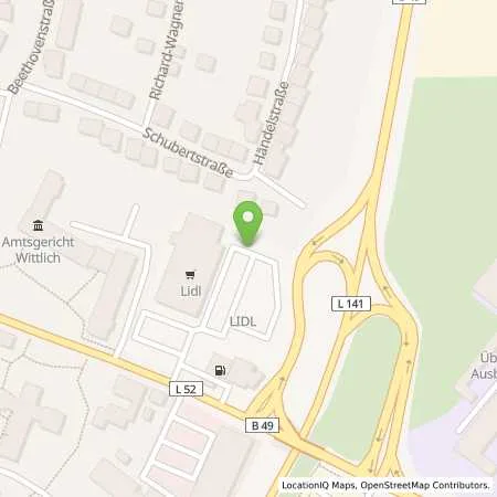 Standortübersicht der Tankstelle Lidl Dienstleistung GmbH & Co. KG in 54516 Wittlich