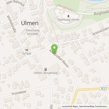Standortübersicht der Strom (Elektro) Tankstelle: innogy SE in 56766, Ulmen