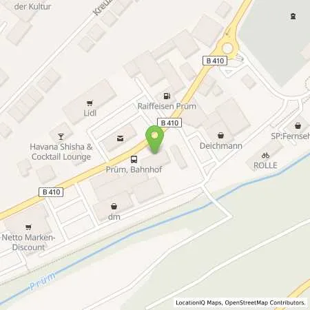 Standortübersicht der Tankstelle innogy eMobility Solutions GmbH in 54595 Prüm