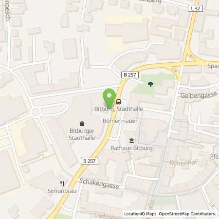 Standortübersicht der Tankstelle innogy eMobility Solutions GmbH in 54634 Bitburg